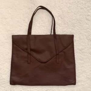 VINTAGE Burgandy Oversize Envelope Tote Bag